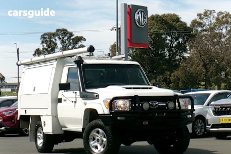 White 2021 Toyota Landcruiser Cab Chassis Gxl