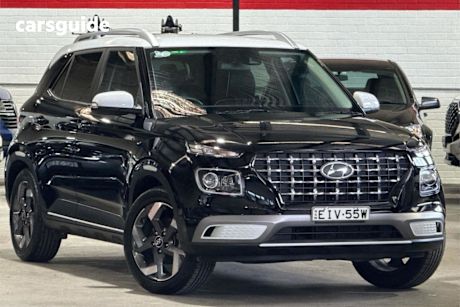 Black 2020 Hyundai Venue Wagon Elite (Grey Interior)