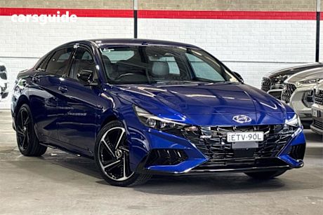 Blue 2022 Hyundai I30 Sedan N Line