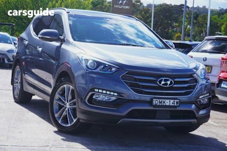Silver 2017 Hyundai Santa FE Wagon Highlander Crdi (4X4)