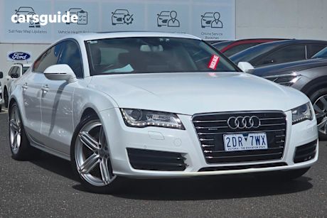 White 2011 Audi A7 Hatchback Sportback 3.0 Tdi Quattro