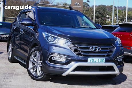 Blue 2017 Hyundai Santa FE Wagon Highlander Crdi (4X4)