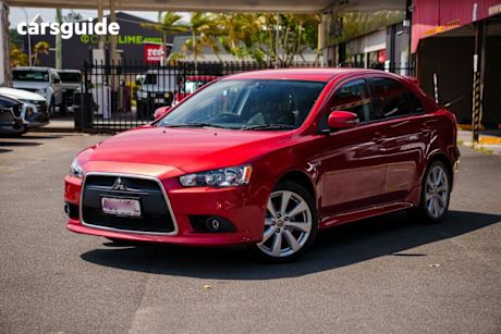Red 2015 Mitsubishi Lancer Hatchback Gsr Sportback