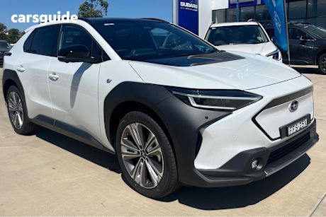 White 2024 Subaru Solterra Wagon Touring Awd