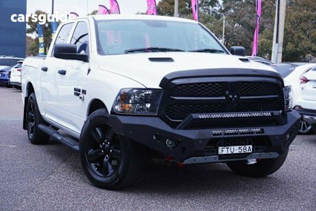 White 2021 Ram 1500 Crew Cab Utility Express Rambox