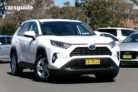 White 2019 Toyota RAV4 Wagon Gx Awd Hybrid