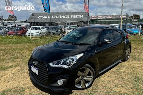 Black 2014 Hyundai Veloster Coupe Sr Turbo