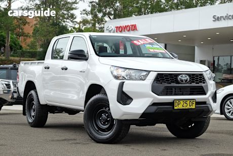 White 2024 Toyota Hilux Double Cab Pick Up Workmate (4X4)