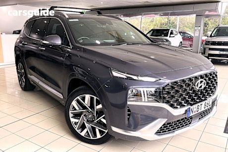 Blue 2021 Hyundai Santa FE Wagon Highlander Crdi (Awd)