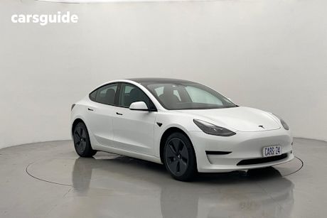 White 2022 Tesla Model 3 Sedan Rear-Wheel Drive