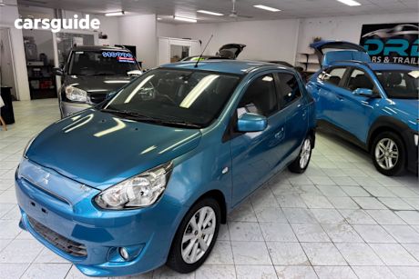 Blue 2013 Mitsubishi Mirage Hatchback Ls