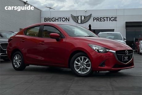 Red 2015 Mazda 2 Sedan Maxx