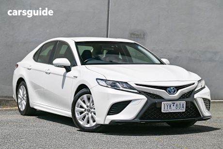 White 2020 Toyota Camry Sedan Ascent Sport Hybrid