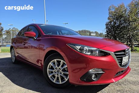 Red 2015 Mazda 3 Sedan Maxx
