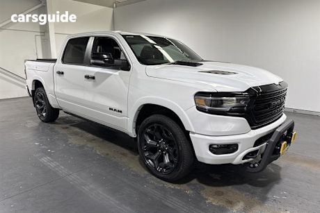 White 2023 Ram 1500 Crew Cab Utility Limited Rambox (Hybrid)