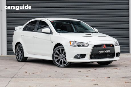 White 2013 Mitsubishi Lancer Sedan Ralliart