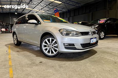 Silver 2014 Volkswagen Golf Wagon 103 Tsi Highline