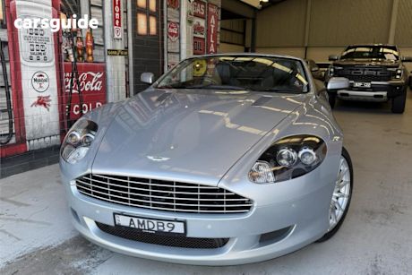 Silver 2009 Aston Martin DB9 Convertible Volante