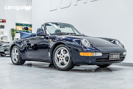 Blue 1995 Porsche 911 Cabriolet Carrera