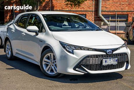 White 2021 Toyota Corolla Hatchback Ascent Sport Hybrid