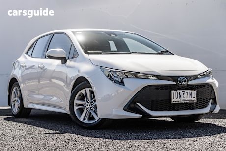White 2021 Toyota Corolla Hatchback Ascent Sport Hybrid