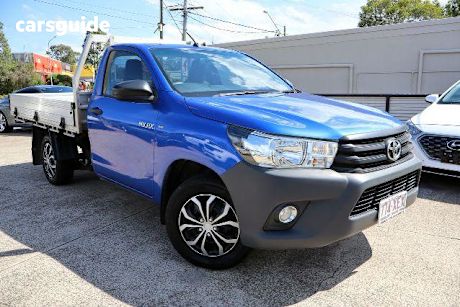Blue 2017 Toyota Hilux Cab Chassis Workmate