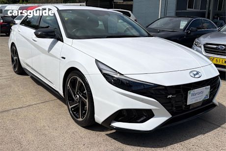 White 2021 Hyundai I30 Sedan N Line Premium