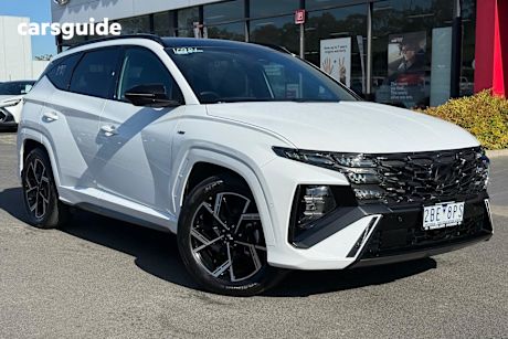 White 2024 Hyundai Tucson Wagon Premium N Line (Awd)