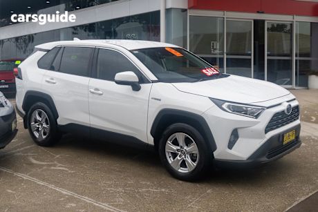 White 2019 Toyota RAV4 Wagon Gx Awd Hybrid