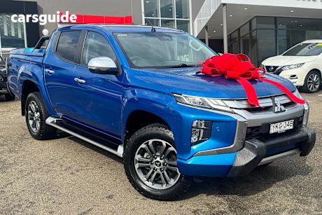 Blue 2020 Mitsubishi Triton Double Cab Pick Up Gls (4X4) Premium