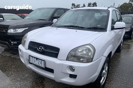 White 2007 Hyundai Tucson Wagon City Sx