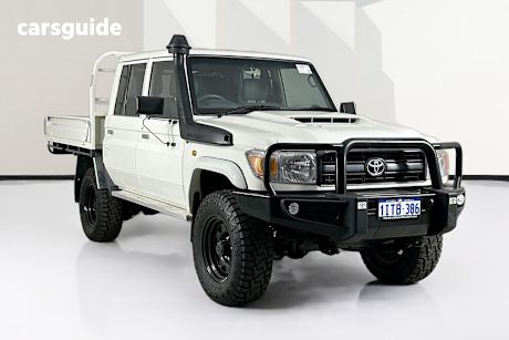 White 2021 Toyota Landcruiser Double Cab Chassis Workmate