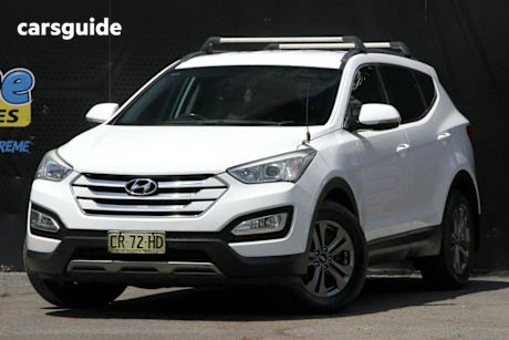 White 2014 Hyundai Santa FE Wagon Active Crdi (4X4)