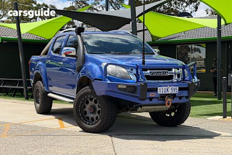 Blue 2015 Isuzu D-MAX Crew Cab Utility X-Runner Le