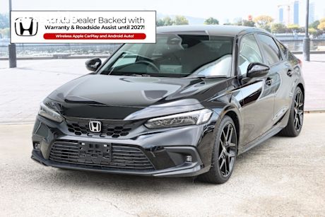 Black 2021 Honda Civic Hatchback Vti-Lx