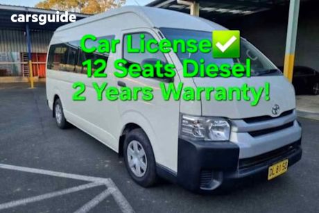 White 2018 Toyota HiAce Bus Commuter