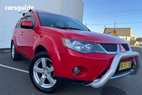 Red 2007 Mitsubishi Outlander Wagon Xls