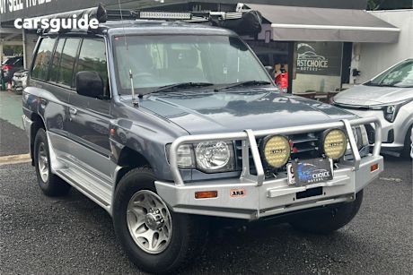 Blue 1999 Mitsubishi Pajero SUV