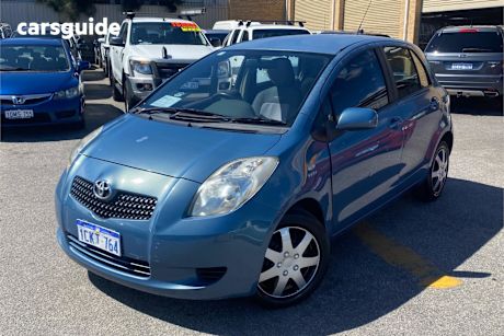 Blue 2007 Toyota Yaris Hatchback Yrs