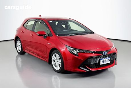 Red 2020 Toyota Corolla Hatchback Ascent Sport Hybrid