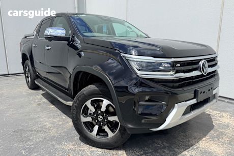 Black 2025 Volkswagen Amarok Dual Cab Utility Style Tdi500 4Motion Tray