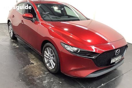 Red 2021 Mazda 3 Hatchback G20 Pure