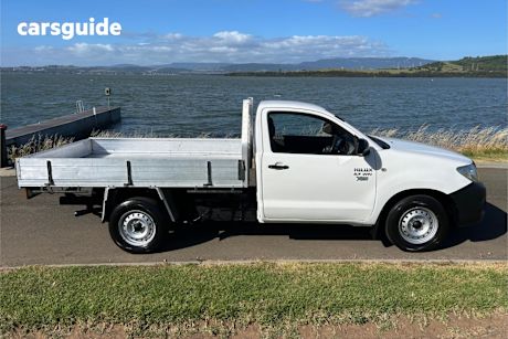 White 2010 Toyota Hilux Cab Chassis Workmate