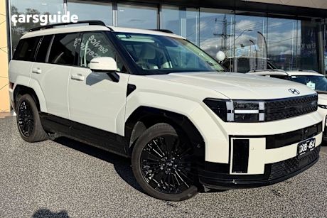 White 2025 Hyundai Santa FE Wagon Calligraphy (7 Seat) (Brn Int)