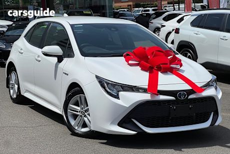 White 2022 Toyota Corolla Hatchback Ascent Sport Hybrid