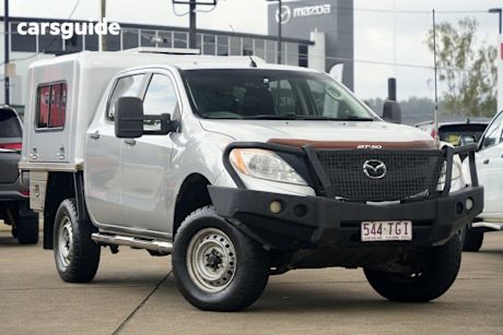 Silver 2013 Mazda BT-50 Dual Cab Utility Xt (4X4)