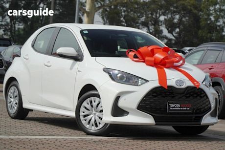 White 2025 Toyota Yaris Hatchback Ascent Sport Hybrid