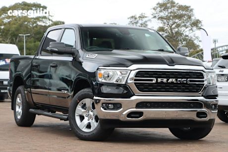 Black 2024 Ram 1500 Crew Cab Utility Big Horn (5-7 Tub) Mhev (4X4)