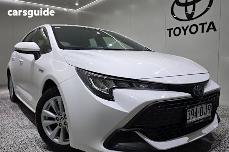 White 2023 Toyota Corolla Hatchback Ascent Sport Hybrid