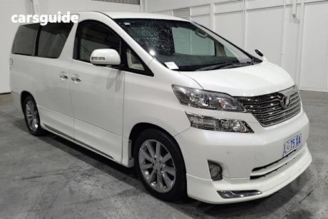 White 2008 Toyota Vellfire Commercial